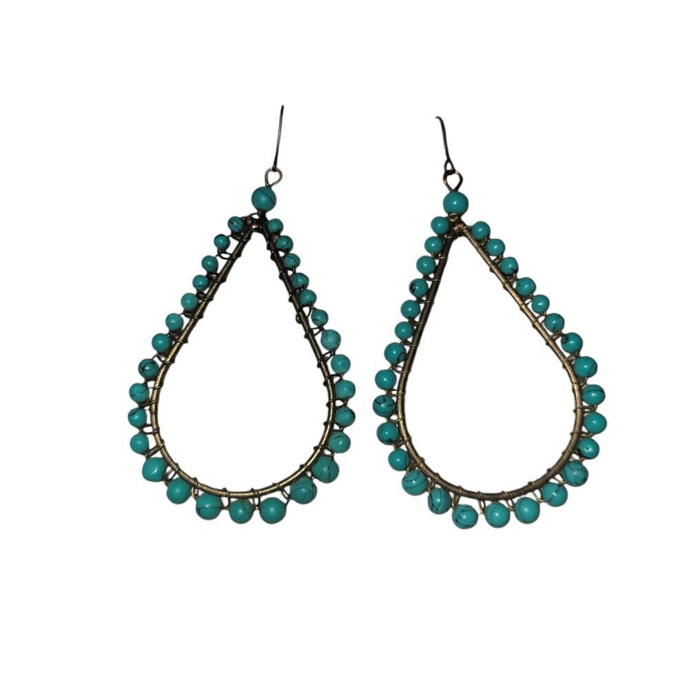 Elegant Teardrop Turquoise Earrings